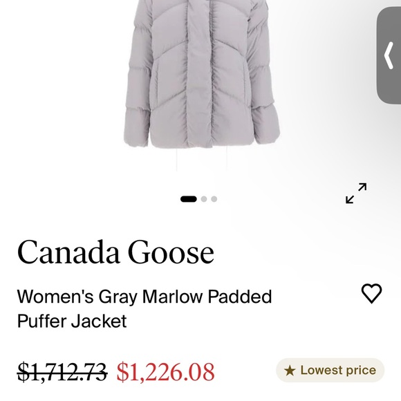 NWT Canada Goose Marlow Jacket Moonstone Grey Small - Picture 11 of 11